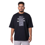 Camiseta Oversized Be Your Manga Curta Preto Pretorian