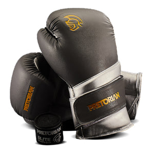 Kit Luva de Boxe e Muay Thai Elite Pretorian