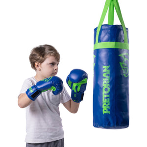 Kit Luva de Boxe e Muay Thai + Saco de Pancadas Pretorian Infantil