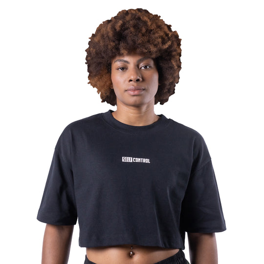 Camiseta Manga curta Cropped Preto Pretorian