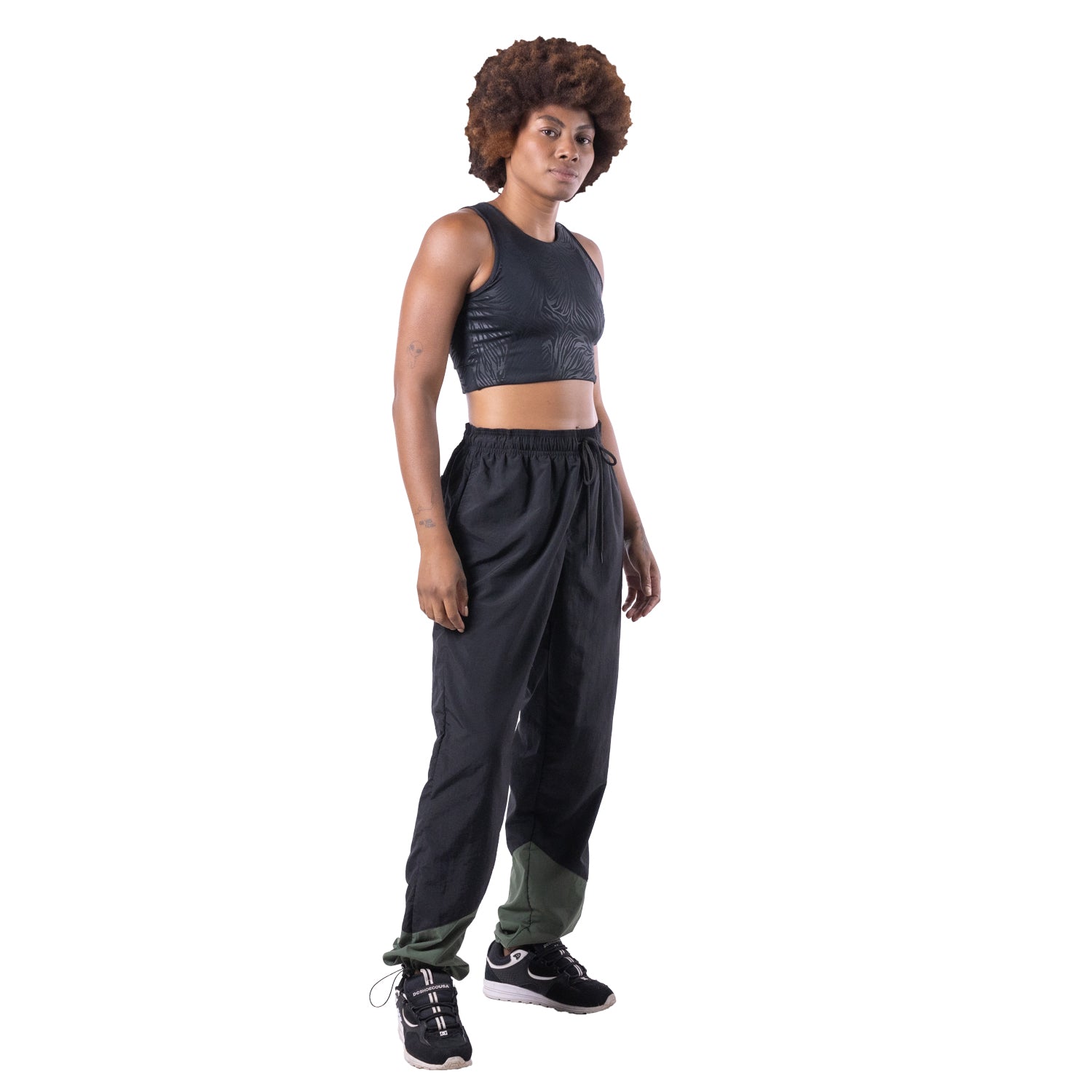 Calça Preto/Verde Militar Pretorian