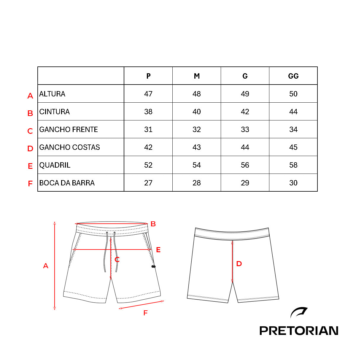 Shorts moletom bolso embutido Pretorian