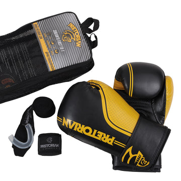 Kit Luva de Boxe e Muay Thai First FX1 Pretorian