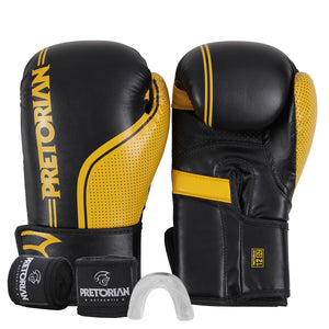 Kit Luva de Boxe e Muay Thai First FX1 Pretorian